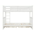 thumbnail image 2 of Bellemave Bunk Beds with Storage Drawers, Solid Wood Twin Over Twin Bunk Beds Frame with Ladders for Teens Adults (White), 2 of 8