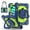 Navy+Green, variant on CoverTrend Kids Case for Apple iPad Mini 7 A17 Pro 2024 & iPad Mini 6 2021 8.3-Inch Silicone iPad Mini 7th/6th Case with Shoulder Strap & Pen Holder Rotating Stand 3-Layer Rugged Cover, Black