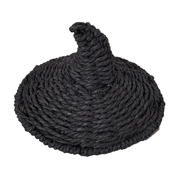 Halloween Rattan Witch Hat Decor, Wicker Wizard Hats Woven Witch Hat for Indoor Outdoor Halloween Party Supplies Home Bedroom Garden Patio Backyard Halloween Decorations, 4x6 Inch, Black