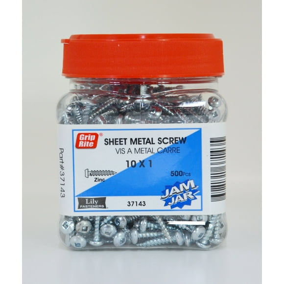 Grip Rite Sheet Metal Screw 10 x 1 in 500 count