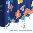 thumbnail image 6 of Pioneer Flower Floral Print Pattern Shower Curtain 84"x72" ,Bathroom Decorative Shower Curtains Set with 12 Hooks,Modern Waterproof Washable Shower Curtain, 6 of 6