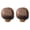 Walnut Wood-Square-40mm, variant on HDJNal 2 Pcs Mushroom Shape Natural Wood Drawer Knob, Cobblestone Dresser Knobs Wooden Handle Pull with Screws for Furniture Drawer Dresser Wardrobe Cupboard Hardware,Beach Wood