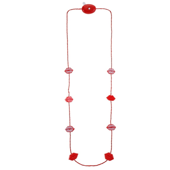 Way to Celebrate Valentine's Day Lips Light Up Necklace,1 Piece