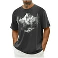 thumbnail image 5 of Men's and Big Men's T-Shirts Crewneck Short Sleeve Shirts Summer Casual Print Tee, 5 of 5