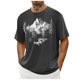 thumbnail image 5 of Camisa Casual de Cuello de la Tripulación de la Impresión de la Selva de Manga Corta Top Ligero de Poliéster para los Hombres, Camiseta de Manga Corta para el Uso Diario de Primavera Verano, 5 of 9