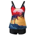 thumbnail image 4 of Swimsuit Women Plus Size 2 Piece Tankini Set Graphic Print Bikini Swimsuit Adjustable Tummy Control Bathing Suit, 4 of 8