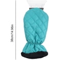 thumbnail image 3 of Snow Shovel Ice Scraper Mitt Waterproof Snow Remover Glove Windshield Warm Padded Glove for Car Window Blue, 3 of 5