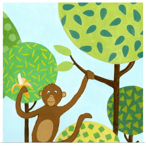 Great BIG Canvas | Rolled Megan Meagher Poster Print entitled Jungle Fun I