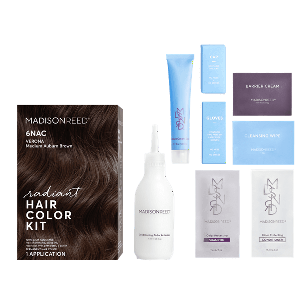 Madison Reed Radiant Permanent Hair Color Kit, Verona, (6NAC