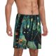 thumbnail image 2 of Fotbe Mystical Black Cat Fireflies Pantalones Cortos de Pijama para Hombre, Ropa de Dormir, Pantalones de Pijama Cortos para Hombre-4X-Large, 2 of 6