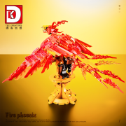 BESTSKY Fire Phoenix Building Colorful Blocks Toys for Ages 14 and Up Problem-Solving Magic Phoenix Collection Creative Blocks