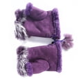 thumbnail image 3 of Suede rabbit hair half finger gloves for female winter gloves, 3 of 3