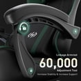 thumbnail image 5 of HLDIRECT Ergonomic Gaming Chair with Footrest, Gamer Chair with Lumbar & Headrest, Computer Chair for Adults, Black & Green, 5 of 6