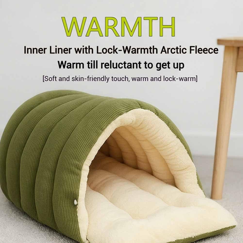 Cozy Monster Cat Bed, Pet Cave for Indoor Cats, Washable Fluffy Dog BEF, Soft and Warm Cats House Tent Bed, Calming Plush Anti-Anxiety Cuddler Beds with Removable Cushioned