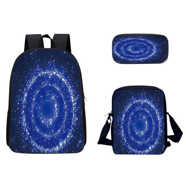 Ganfancp Cielo Patrón Escuela Bolsa Transpirable Viajes Al Aire Libre Bolsa Multifuncional 3Pc Ofertas Del Día 1X Mochila,1X Cartera,1X Portabolígrafos