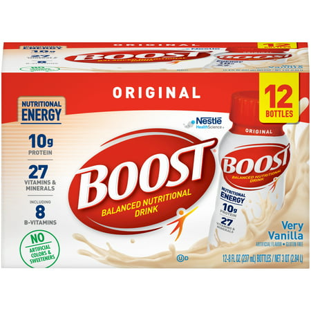 Boost Original Nutritional Drink, Very Vanilla, 8 Fl Oz, 12