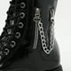 thumbnail image 5 of NECHOLOGY Botas Mujer Adulto Femenino Zapatos Botines de mujer Estilo Británico Color Sólido Cuero Lateral Cremallera Suela Gruesa Moda Botas (Black, 9), 5 of 7