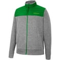 thumbnail image 2 of Men's Colosseum Gray/Kelly Green Oregon Ducks Putter Herringbone Full-Zip Jacket, 2 of 3