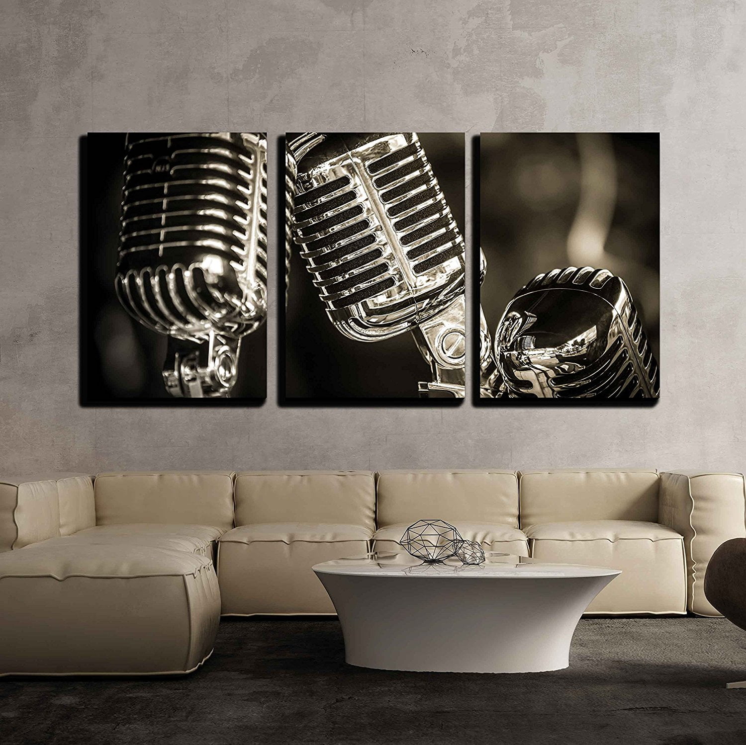 Dj Microphone Music 5 piece canvas Wall Art Home Decor Picture Print 