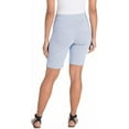 thumbnail image 3 of Hilary Radley Womens Bermuda Pull-On Short (Blue Combo, Large), 3 of 5