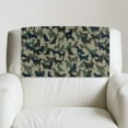 thumbnail image 5 of SCRAWLGOD Camouflage Dogs Green 3 Piece Recliner Headrest Cover PU Leather Sofa Headrest Protector Non Slip Couch Head Rest Covers for Recline Chair,Living Room,17x27in, 5 of 7