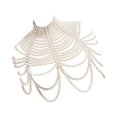 thumbnail image 1 of Freer Chaîne de Corps Perlée pour Femmes Collier Châle Bijou Superposé Collier Blanc, 1 of 9