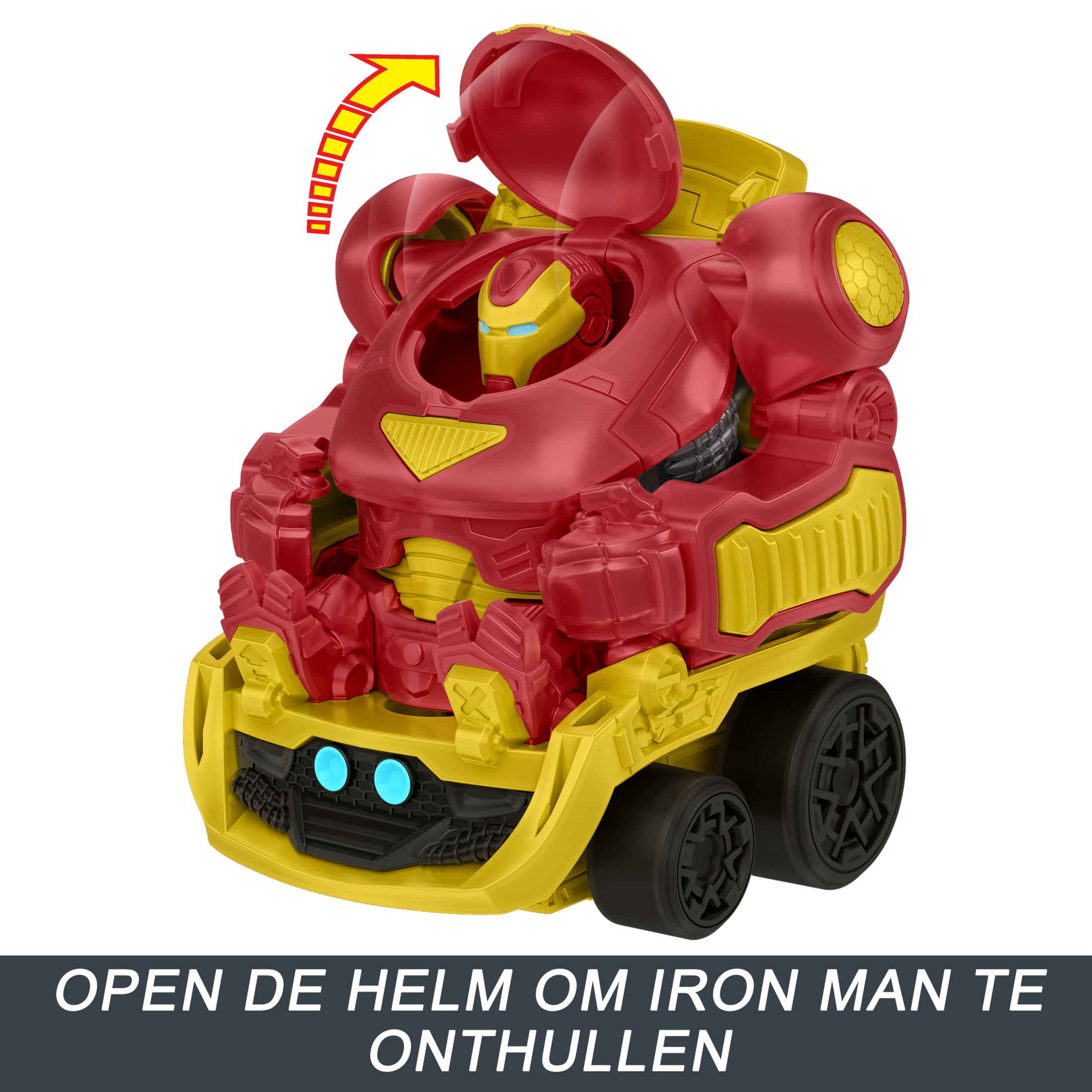 Hot Wheels RacerVerse Marvel Hulkbuster Hauler Play Vehicle, Stores Up to 10 Toy Cars