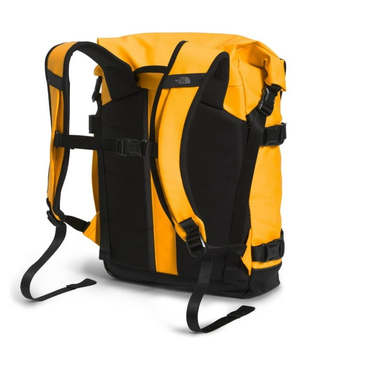 north face backpack urban commuter rolled The North Face Commuter Pack Roll Top: Summit Gold / Black