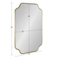 thumbnail image 6 of Kate and Laurel Plumley Glam Scalloped Wall Mirror, 24 x 36, Gold, Transitional Mirror Wall Decor, 6 of 8