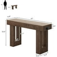 thumbnail image 6 of Homieasy 47" Console Table with Socket & Sensor Light, Narrow Entryway Table with Storage for Hallway/Living Room, Farmhouse Style in Rustic Oak, 6 of 9