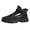 Black, variant on Mens High Top Fashion Sneakers Ankle Boots Walking Tennis Platform Leather Sneaker