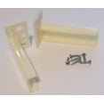 thumbnail image 2 of One Pair - KT HR9000RL Rear Drawer Track Socket Mounting Back Plates Brackets, Plastic, White - Sold in Pair (Left and Right), 2 of 7