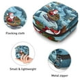 thumbnail image 3 of Christmas Sleigh Sanitary Napkin Bag Pad Bag Small Canvas Pouch Sanitary Napkin Receptacle Bags 4.7x6.6x6.6 in - Velvet, Sponge, 3 of 6