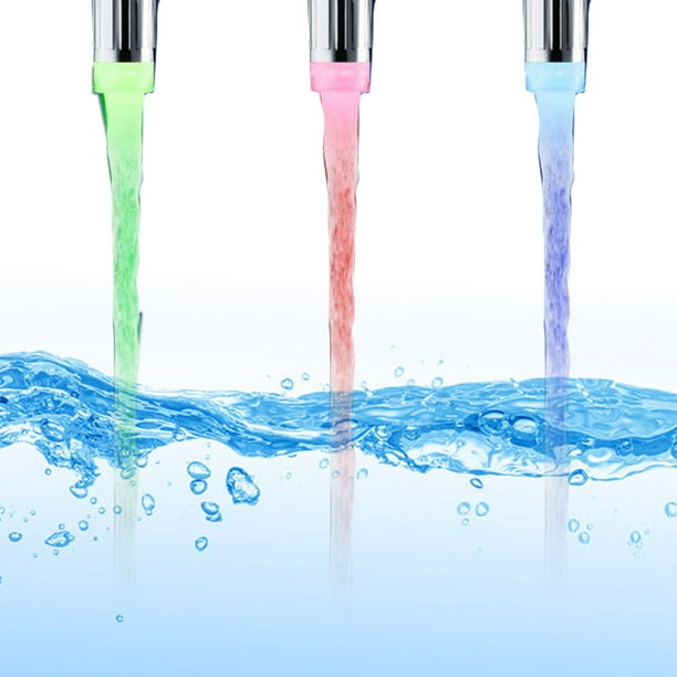 Luz LED para grifo de agua, chorro de agua, colores RGB que cambian de temperatura