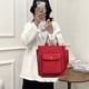 thumbnail image 5 of Bolso de mujer portátil, sencillo bolso de hombro retro rojo, 5 of 5