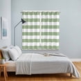 thumbnail image 4 of Sage Green Striped Kitchen Curtains 63 Inch Length, Farmhouse Sage Green Stripes Grommet Top Bedroom Living Room Curtains, Light Filtering Cafe Curtain Drapes 2 Panels Set 84''x63'', 4 of 9