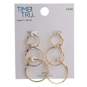 Time and Tru Ladies Trio Earrings