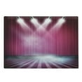 thumbnail image 1 of Theatre Cutting Board, Stage Aubergine Drapes Curtains Actor and Actress Watching a Play Illustration, Decorative Tempered Glass Cutting and Serving Board, in 3 Sizes, by Ambesonne, 1 of 2