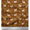 thumbnail image 1 of Soimoi Rayon Fabric Dot,Leaves & Rabbit Animal Fabric Prints By Yard 42 Inch Wide, 1 of 1