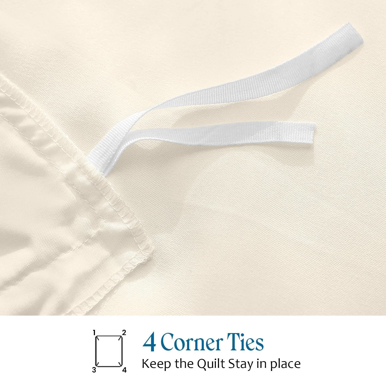500 TC 100% Egyptian Cotton Duvet Cover Zipper Closur Ultra Soft Durable and Fade Resistant Color Ivory Solid size Queen