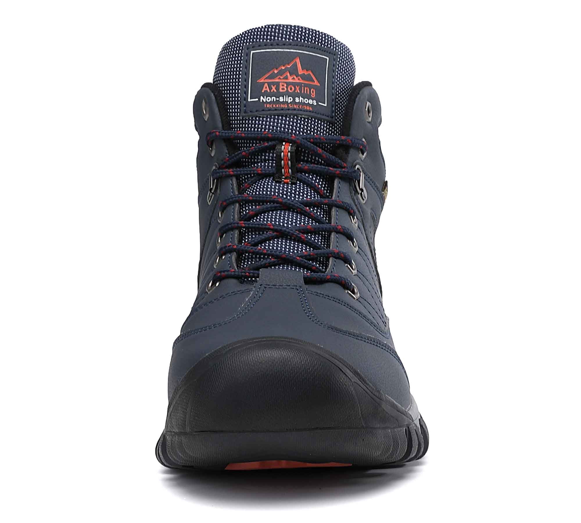 OFFROAD EXPRESS ブーツバッグ ネイビー 4x4magazine AX BOXING Men's Four Season Boots Outdoor Winter Hiking Boots Blue