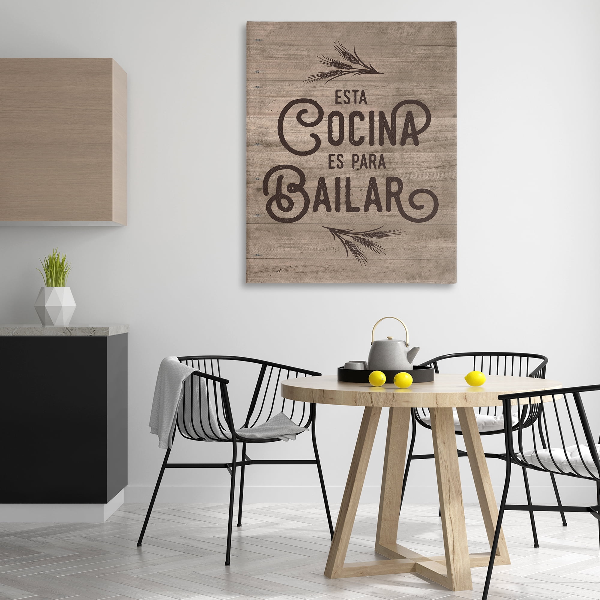 Stupell Industries Cocina Para Bailar Inspirational Quotes & Sayings Painting Wrapped Canvas Art Print Wall Art, 36 x 48