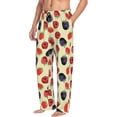 thumbnail image 3 of Mens Pajama Pants - Soft Sleep & Lounge Pants for Men, red berry blue Cuteness Casual PJ Bottoms Pants with Pockets, 3 of 5