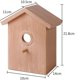 thumbnail image 2 of Casa para pájaros con ventosa fuerte, casa para pájaros de madera, ventana transparente, comedero para pájaros, jaula nido para pájaros al aire libre, 2 of 5