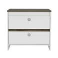 thumbnail image 6 of Idaly Nightstand, Superior Top, Two Drawers White / Dark Brown, 6 of 9