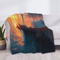 thumbnail image 3 of Fotbe Lighthouse At Sunset Coast Manta de Franela con Estampado, Manta Ultrasuave para Cama, Sofá, Auto, Hipoalergénica y Antibolitas-80"x60", 3 of 6