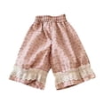 thumbnail image 6 of SGMVNU Little Girls Floral Print Cotton Pants Summer Lightweight Casual Loose Fit Trousers with Ruffle Lace , Size 1-2 Years, Pink-Floral, 6 of 6