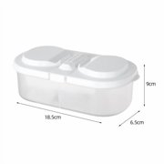 Zhaomeidaxi Snack Container - Divided Plastic Food Container Two Sections for Snacks On the Go Eco-Friendly, Dishwasher Safe, BPA-Free - with Lid -Bento Box Plastic Lunch and Food Storage Container