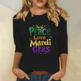 thumbnail image 4 of T-shirt Décontracté Ample à Imprimé Tauxra pour Femmes, Blouse à Manches 3/4 et Col Rond, Haut Mode Confortable en Polyester et Spandex pour Usage Quotidien, 4 of 5