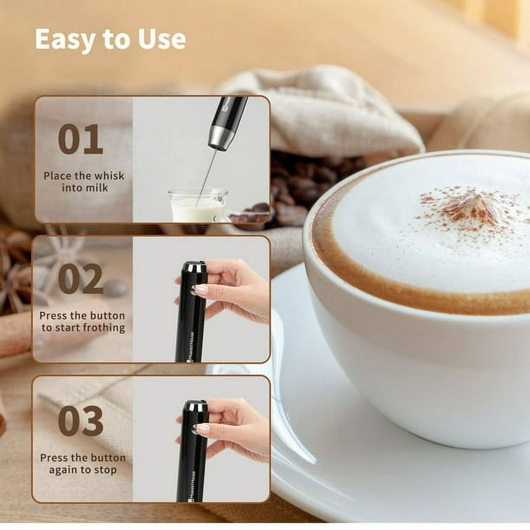 Electric Milk Frother Maker, Portable, USB Rechargeable, Drink Mixer,  Household Coffee, Cappuccino, Frothing Wand, Whisk